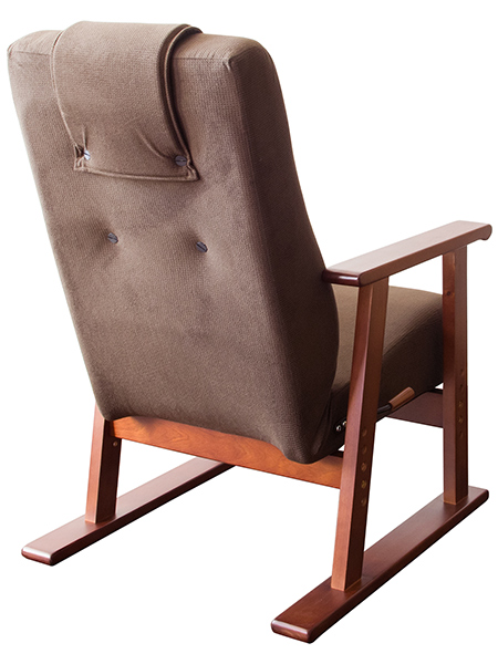 腰をいたわる高座椅子 YS-1625 新タイプ 日本製 (ブラウン)